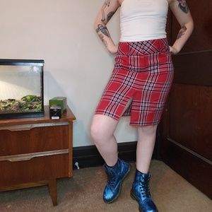 Red plaid Tommy Hilfiger midi